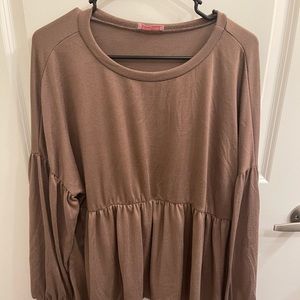 Pink Lily Peplum Top